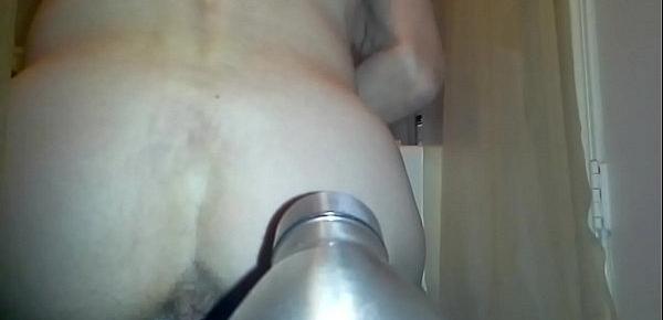  buttplug forced in ass with thermos